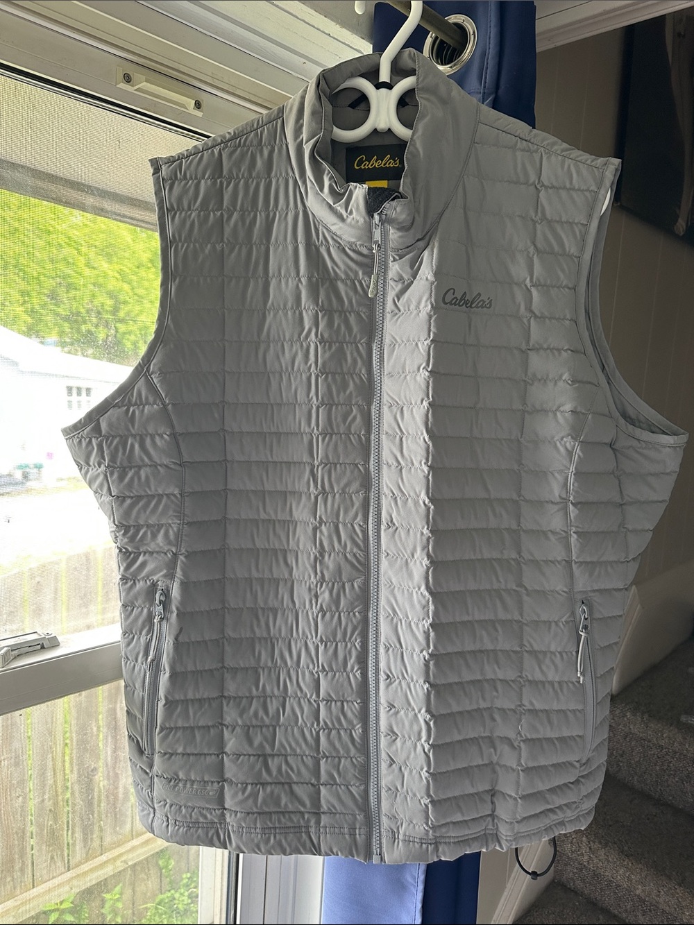 Cabela's Light Gray Quilted Insulated Vest